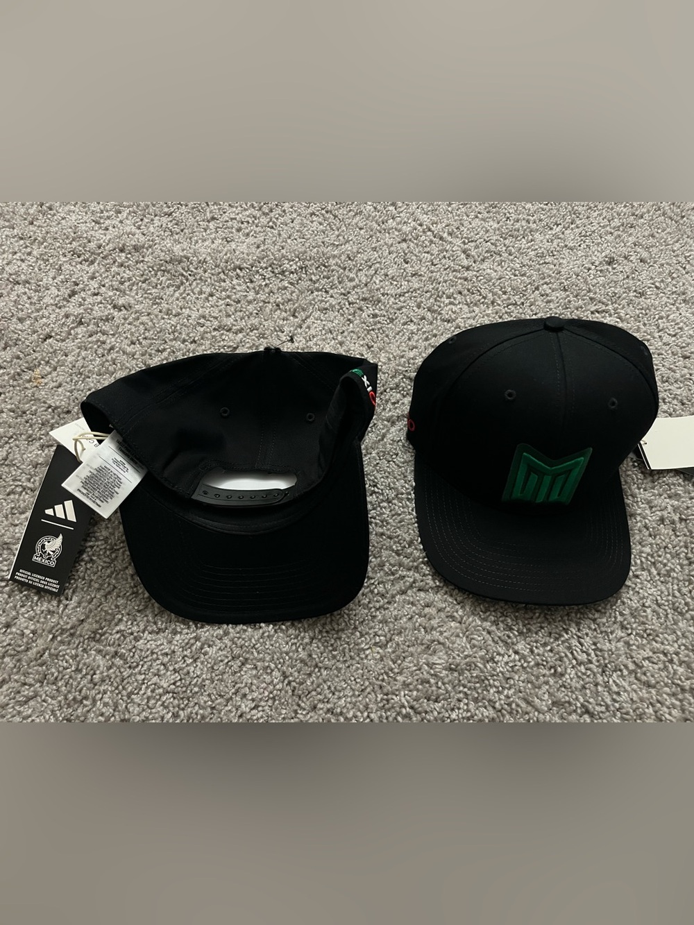 Adidas Mexico Football Men’s SnapBack Hat Soccer Black Cap One Size New